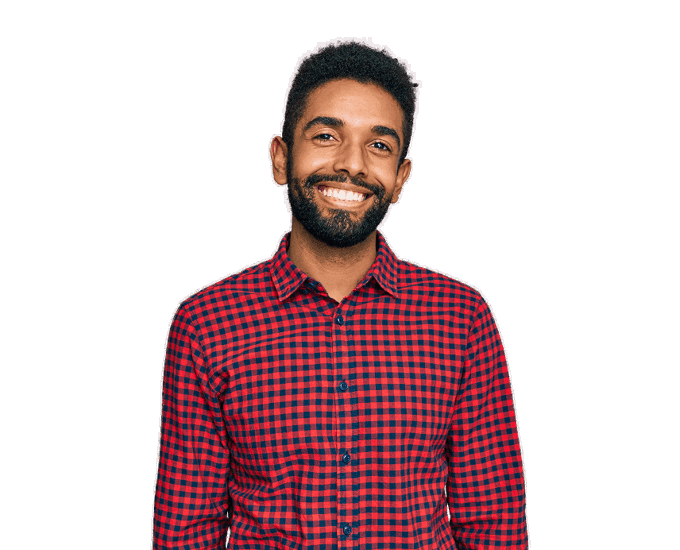 a person smiling at camera