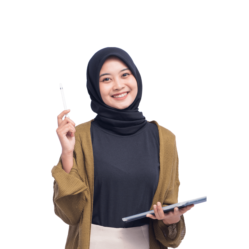 a person holding a tablet and a pen
