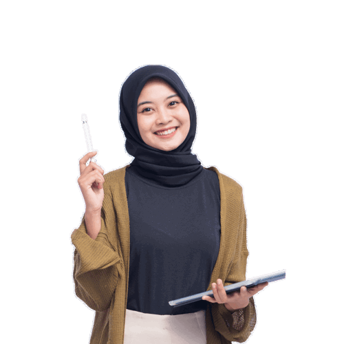 a person holding a tablet and a pen