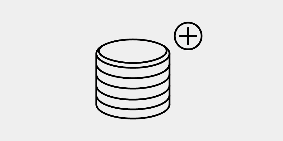 a black and white line drawing of a stack of coins
