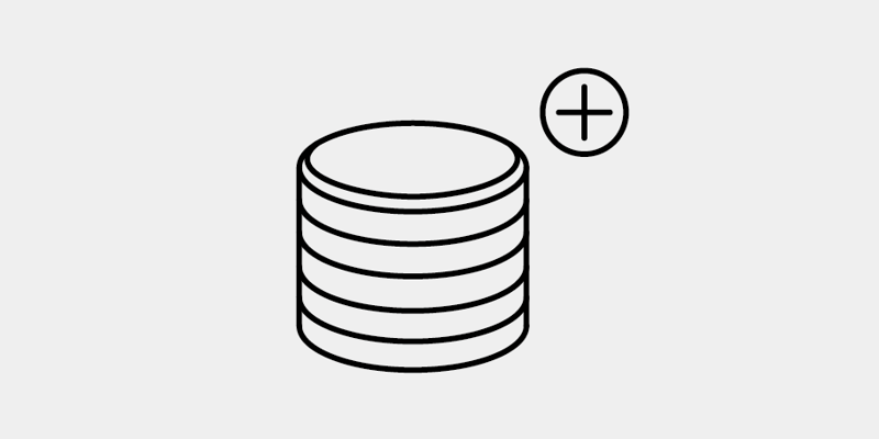 a black and white line drawing of a stack of coins