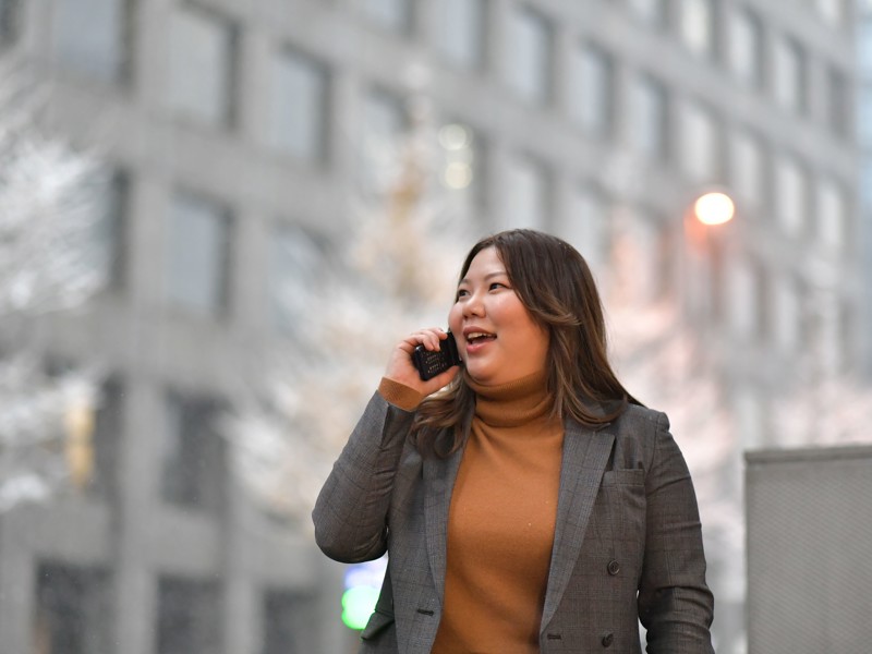 a person talking on a cell phone