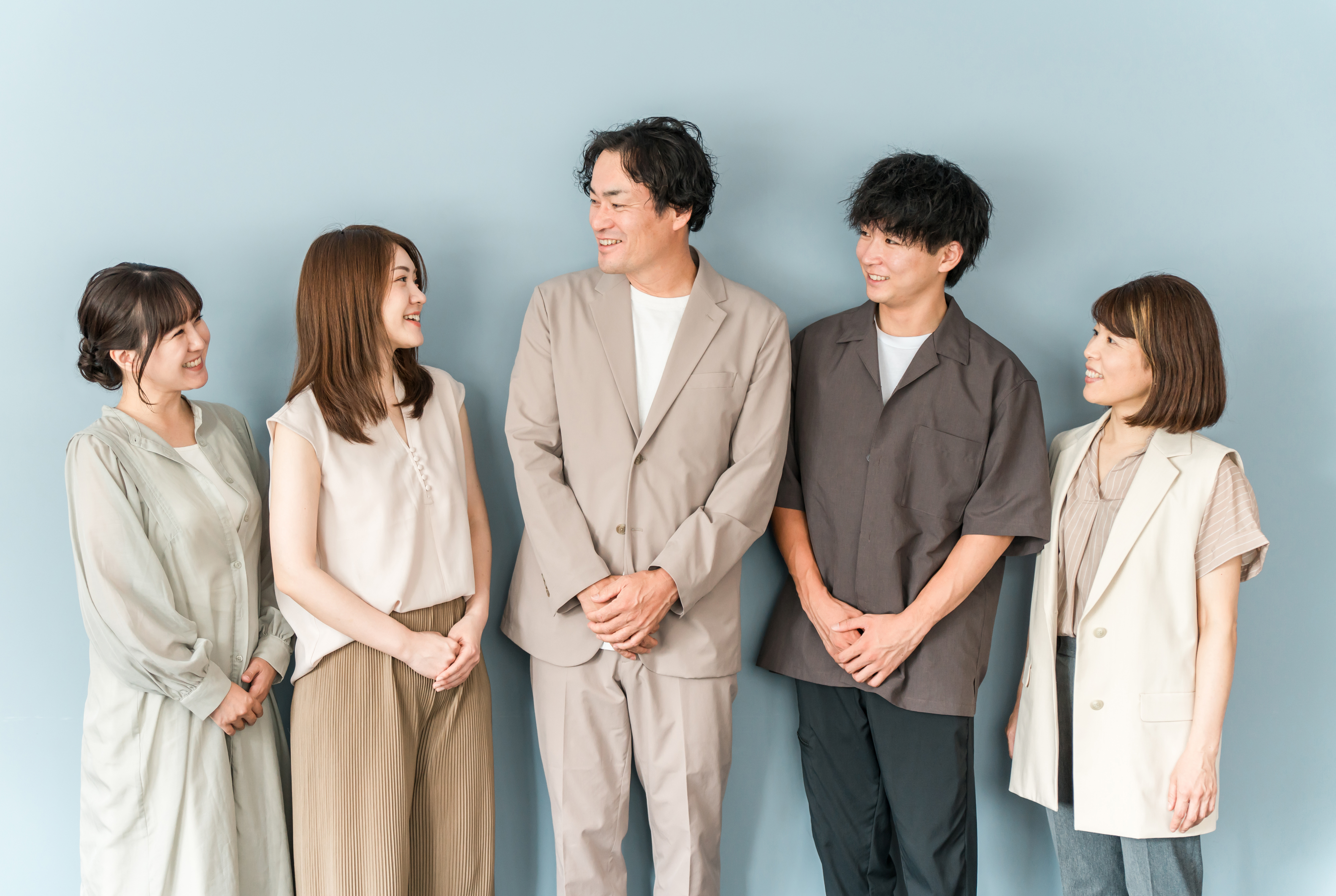 a group of people standing together