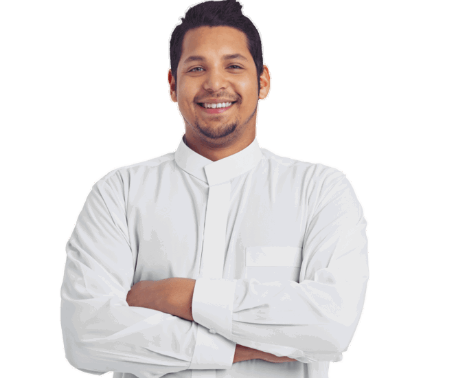 a person in a white shirt