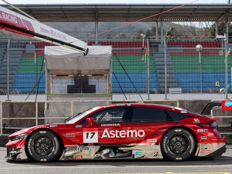 a race car parked on a track