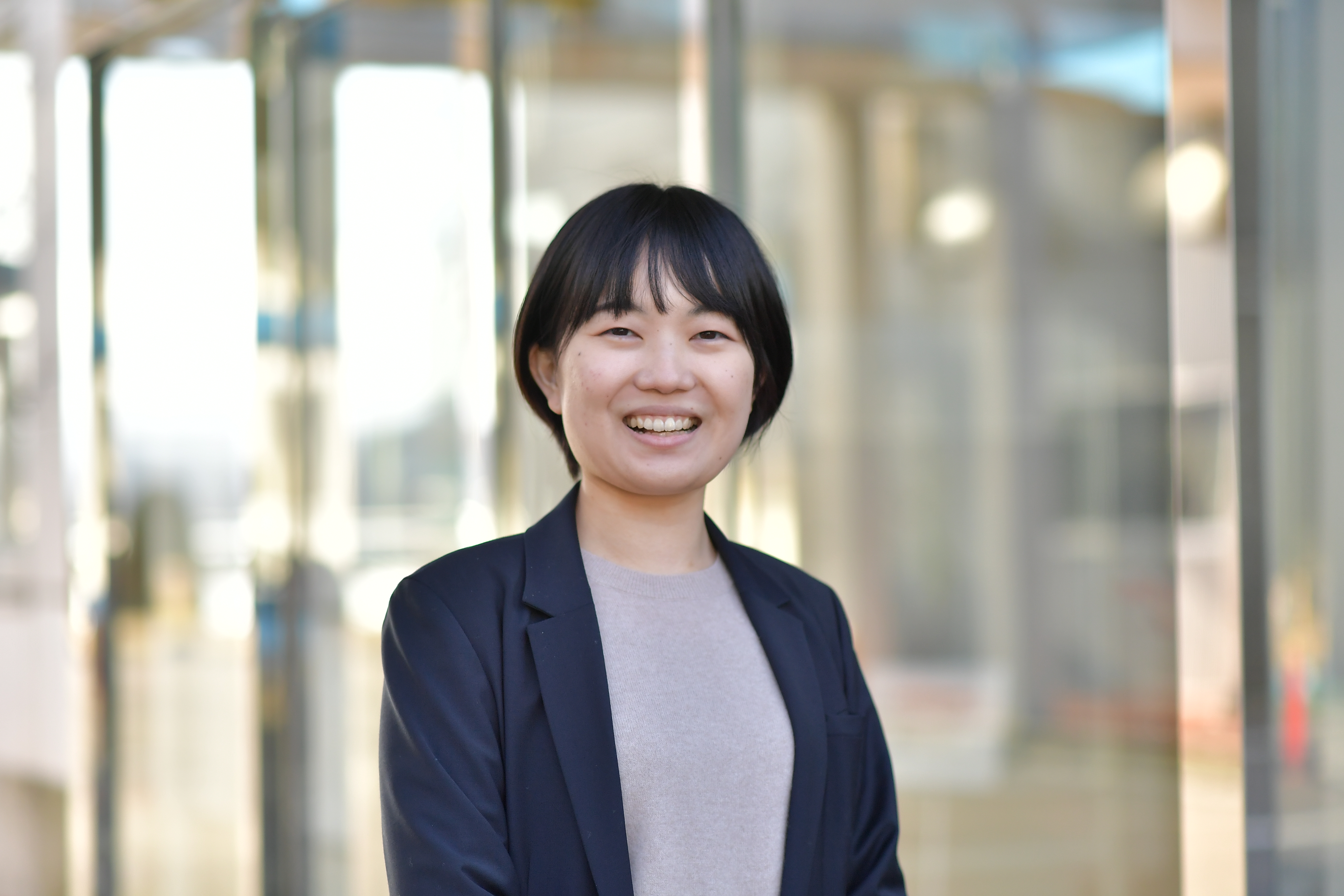 a person smiling at camera