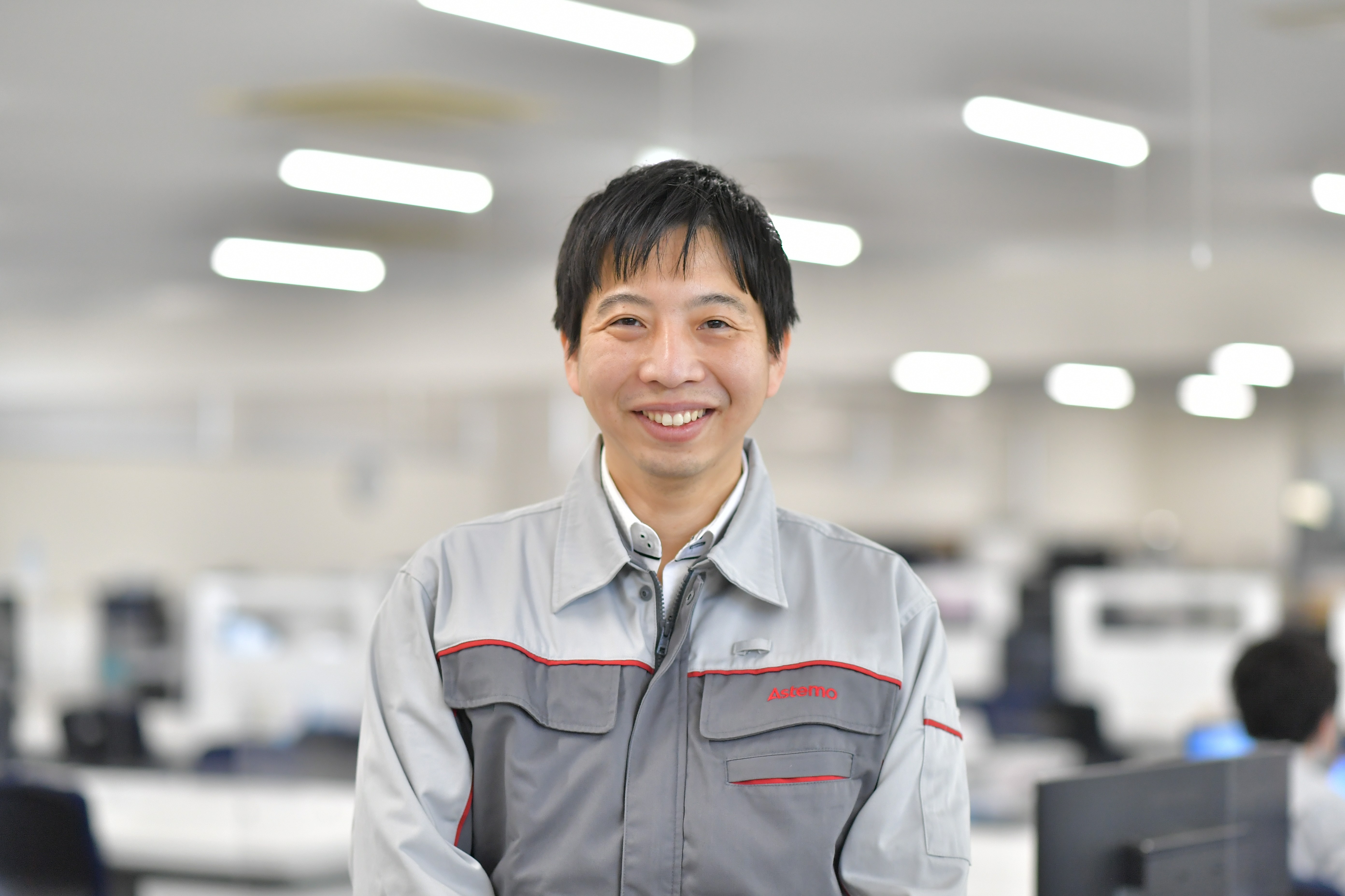 a person smiling at camera