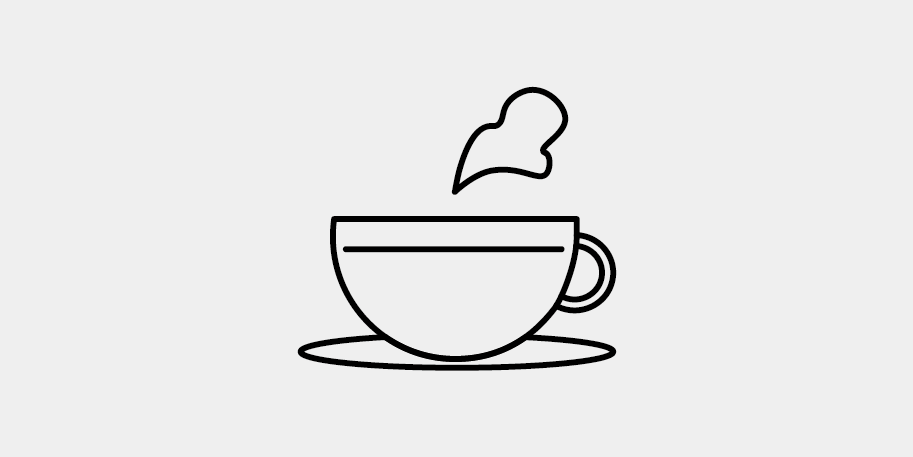 a black and white image of a cup