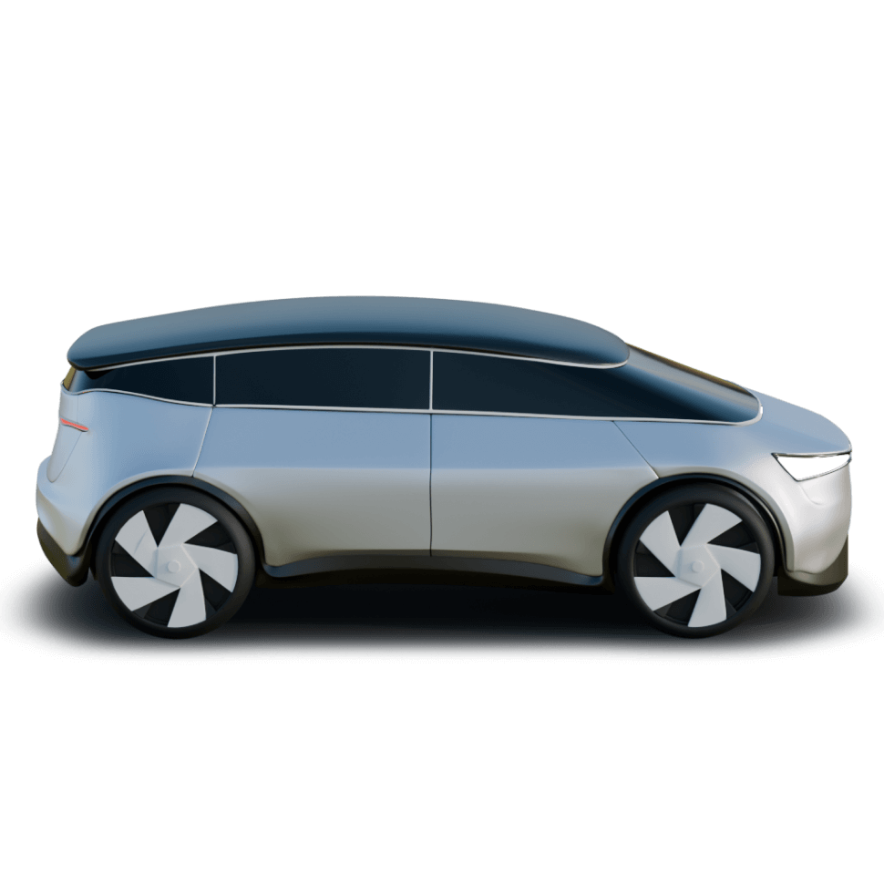 ein silbernes und schwarzes Auto