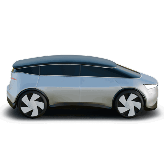 ein silbernes und schwarzes Auto