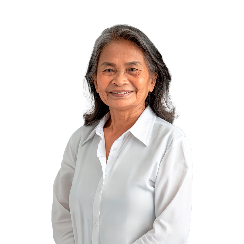 a person in a white shirt